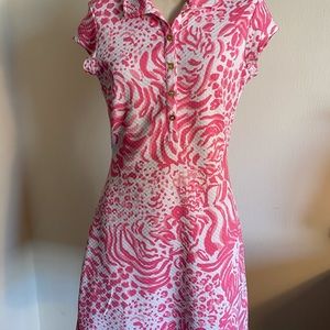 🎀 Lily Pulitzer Rayna Printed Polo Dress Pink szM